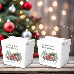 Ballotins Camion rouge Vintage de mouton rustique