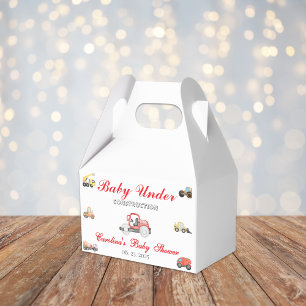 Ballotins Camions bébé en construction baby shower