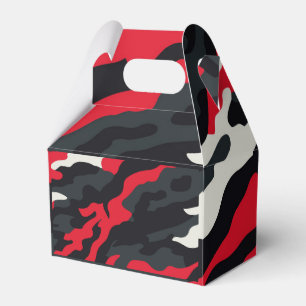 Ballotins Camouflage blanc gris rouge Motif Camo
