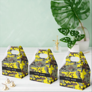 Ballotins Camouflage jaune et marron Personnalisez votre nom
