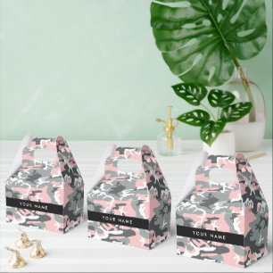 Ballotins Camouflage rose et gris Votre nom Personnalisez
