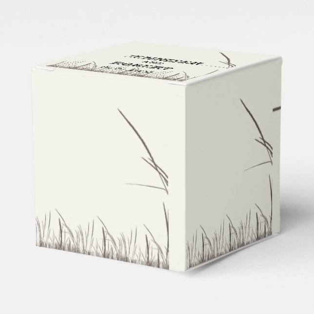 Ballotins Campagne Rustique Terres-Grasses Mariage Favor Box (Verso)
