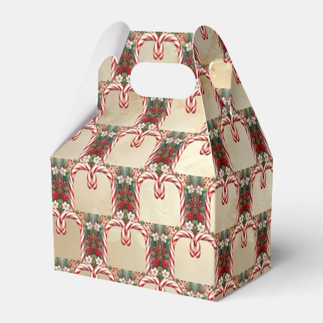 Ballotins Candy Cane Christmas Holiday Gift Box (Arrière)