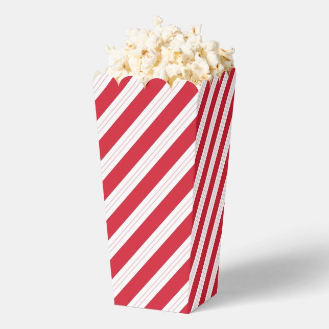 Ballotins Candy Cane Striped Christmas Popcorn Box (Sauté)