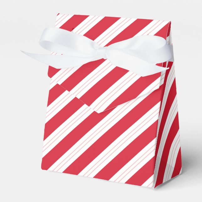 Ballotins Candy Cane Striped Tent Christmas Party Favor Box (Verso)