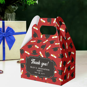 Ballotins Capes Rouges & Diplômes Motif Remerciement de Dipl