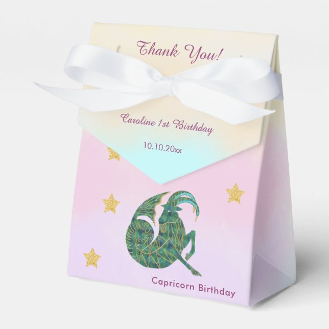 Ballotins Capricorne Céleste Aquarelle | 1er Anniversaire (Verso)