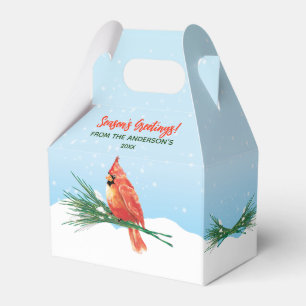 Ballotins Cardinal Dans La Neige Noël Vacances