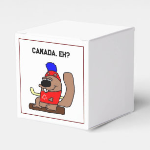 Ballotins Caricature de castor de hockey en Chemise Feuille