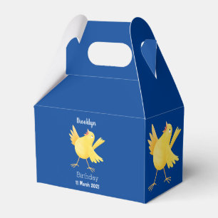 Ballotins Caricature d'oiseau canari jaune chantant mignon