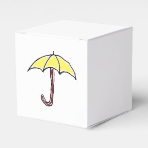 Ballotins Caricature parapluie Jaune ou Jour ensoleillé