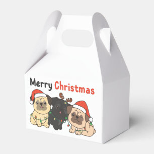 Ballotins Carlin Noël Animaux Chiens mignons Joyeux Noël Fa