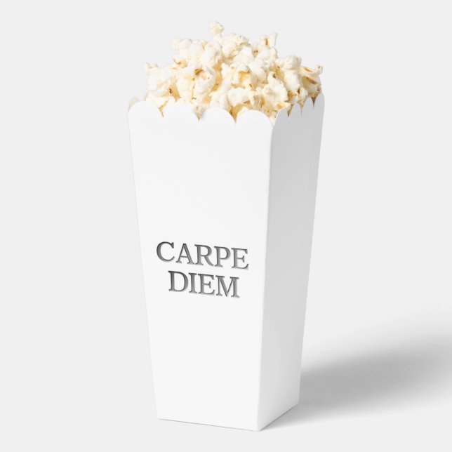 Ballotins Carpe Diem Stone boîtes à pop-corn blanc (Sauté)
