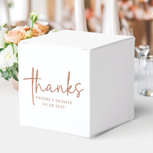 Ballotins Carré de Fête des mariées minimaliste en terre cui