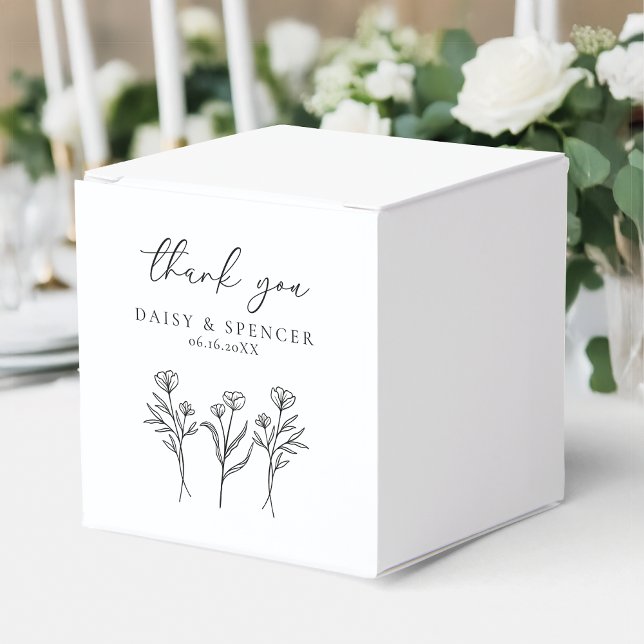 Ballotins Carré Mariage  simple en noir et blanc (Créateur téléchargé)