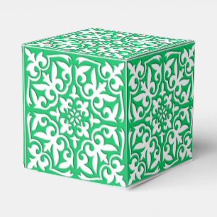 Ballotins Carreau marocain - vert jade et blanc