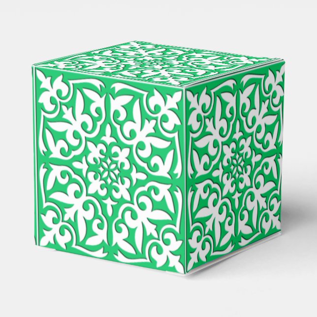 Ballotins Carreau marocain - vert jade et blanc (Arrière)
