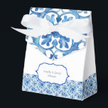 Ballotins Carreaux de citron de la côte d'Amalfi Italie<br><div class="desc">Boîte de mariage de citron méditerranéen de la côte d'Amalfi Italie, avec des carreaux bleus, citron et cadre bleu. Bellissima Italia © Vous pouvez personnaliser avec vos noms. Vous pouvez changer la couleur du texte et le style de police en utilisant l'option de personnalisation supplémentaire. REMARQUE : Les couleurs affichées...</div>