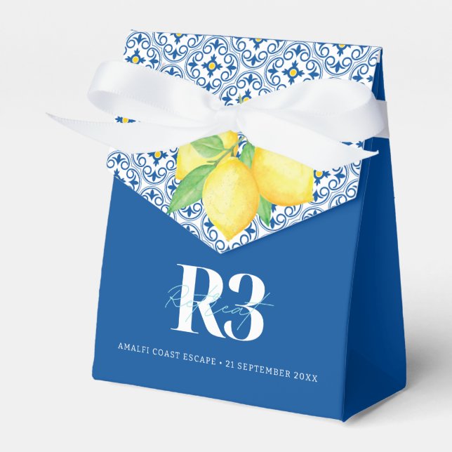 Ballotins Carreaux Méditerranéens de citrons à l'aquarelle L (Verso)