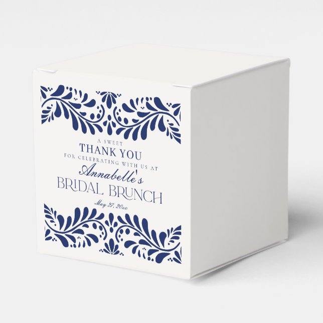 Ballotins Carrelage bleu de Talavera Brunch de mariage espag (Verso)