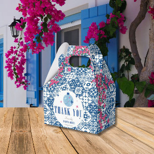 Ballotins Carrelage bleu Santorini Baby shower grec/espagnol