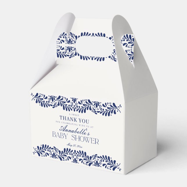 Ballotins Carrelage bleu Talavera Fiesta Baby shower Dessert (Verso)