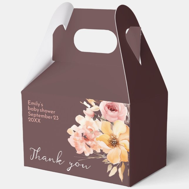 Ballotins Carte baby shower fille rose pâle (Recto)