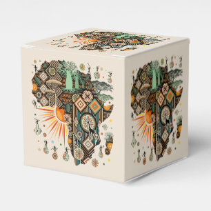 Ballotins Carte d'Afrique Éléments Tribaux Décoratifs Motif