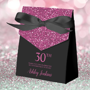 Ballotins Carte de remerciement 30 ans anniversaire noir ros