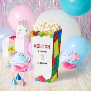 Ballotins Carte d'invitation d'anniversaire Blocs de constru