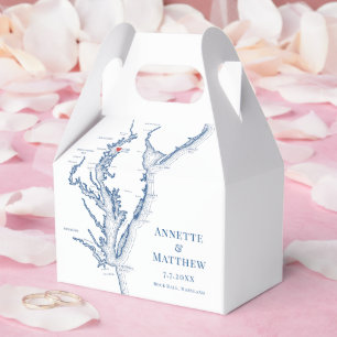 Ballotins Carte du lieu de mariage Osprey Point Rock Hall MD