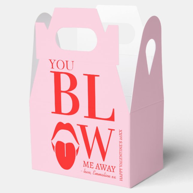 Ballotins Carte Jour des Valentines Rouge Rose (Ouvert)