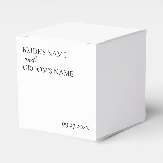 Ballotins Carte minimaliste moderne simple Mariage (Verso)