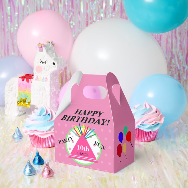 Ballotins Casquette de la fête Pois rose vert (Fête)