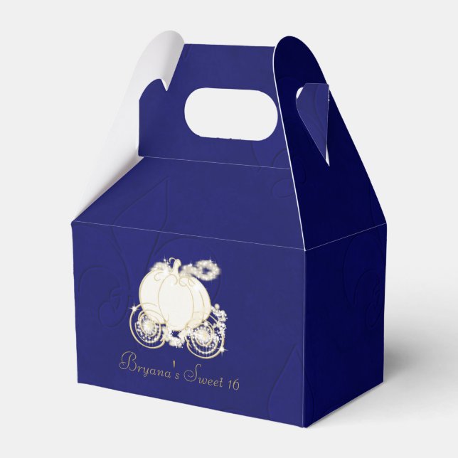 Ballotins Cendrillon Gold Carriage Blue Party Favoriser les  (Verso)