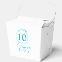 Cercle turquoise. Parties scintillant ronde 10e an