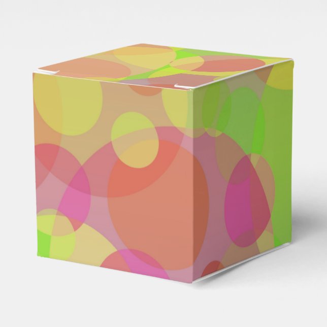 Ballotins Cercles roses verts colorés Art abstrait (Verso)