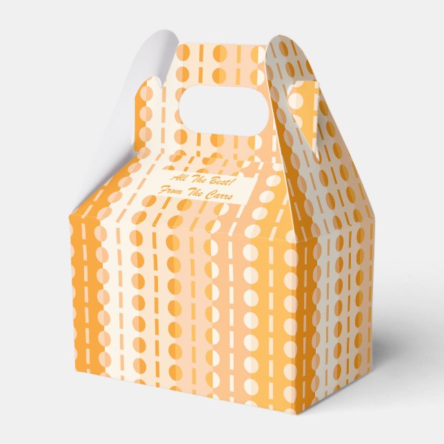 Ballotins Cercles sur les bandes-Orange Peach Ombre Gable (Verso)