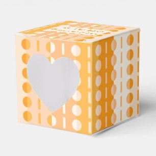 Ballotins Cercles sur les bandes-Orange Peach Ombre Heart