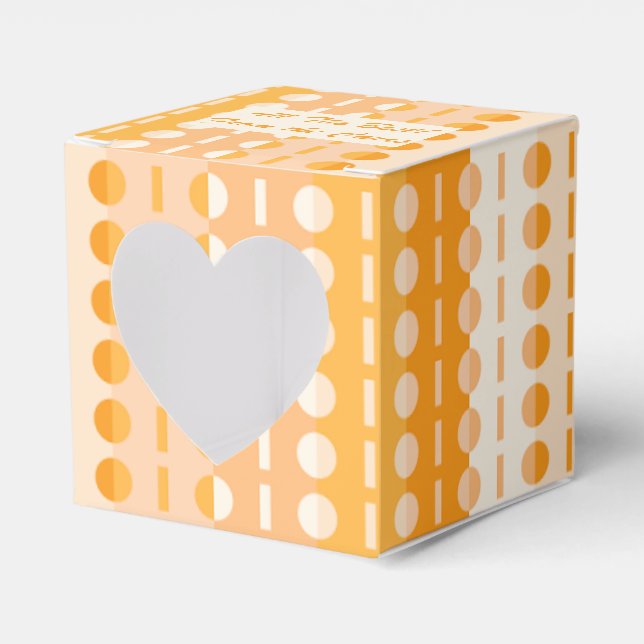 Ballotins Cercles sur les bandes-Orange Peach Ombre Heart (Verso)