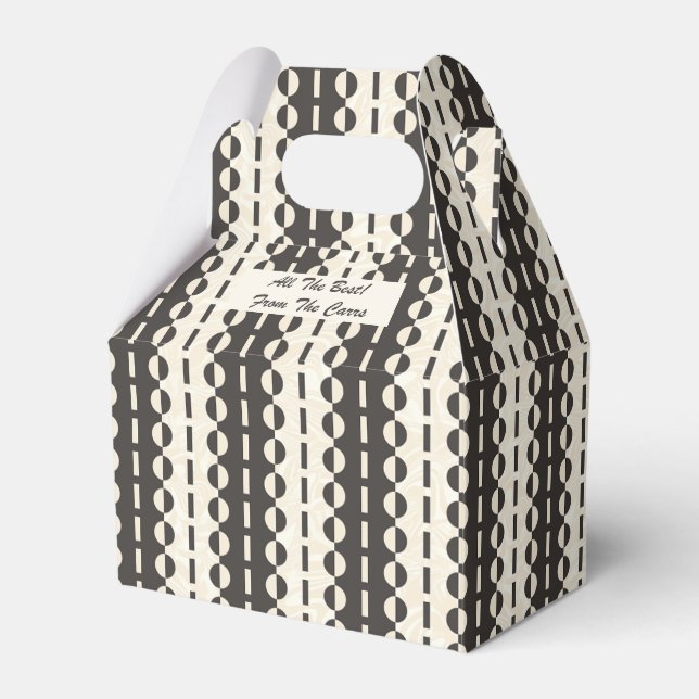 Ballotins Cercles sur Rayures - Pignon Crème Charbon (Verso)