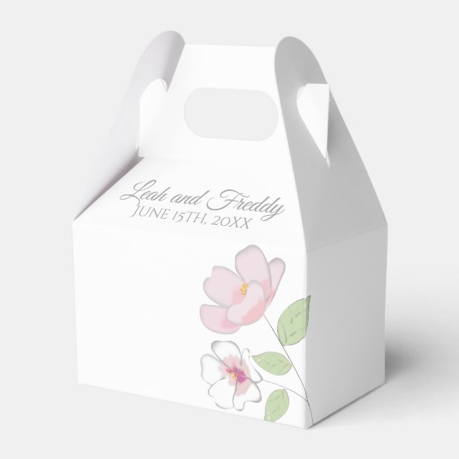 Ballotins Cerise Fleurs Mariage Favor Box (Verso)
