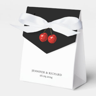 Ballotins Cerises Rouges Simples Jolis Mariage Noir Et Blanc