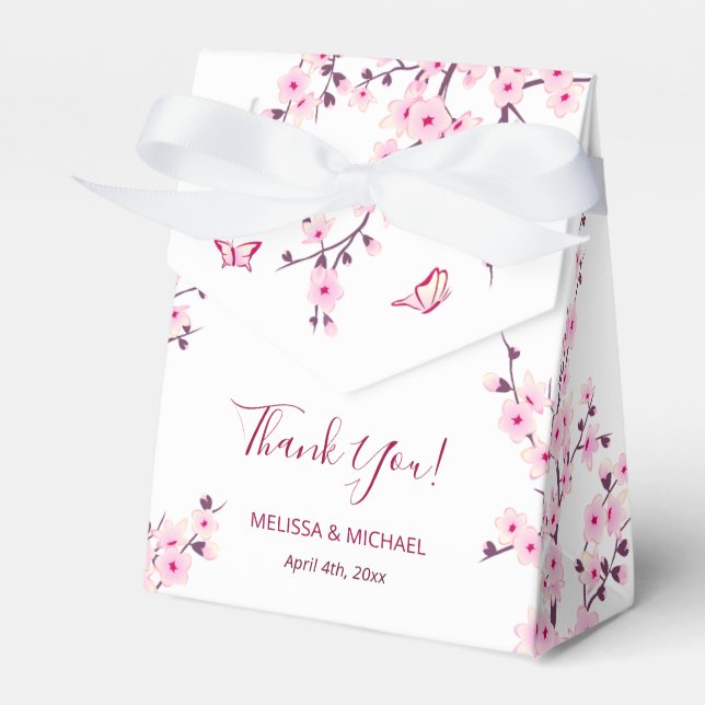 Ballotins Cerisiers en Fleurs Rose Blanc Mariage Personnalis (Verso)