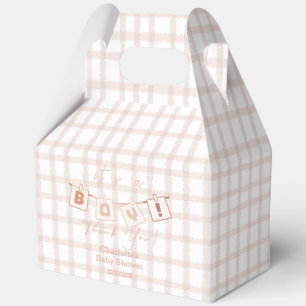 Ballotins C'est un garçon ! Douce gingham marron Notedry Bab