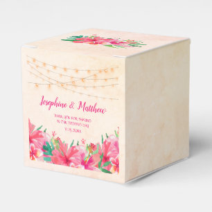 Ballotins Chaîne tropicale éclaire le Mariage d'aquarelle fl