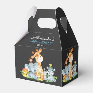 Ballotins Chalkboard Aquarelle Jungle Animaux Baby shower