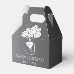 Ballotins Chalkboard Mason Jar Floral Ballotin personnalisé