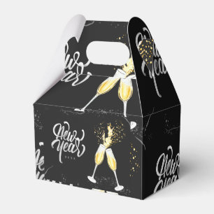 Ballotins Champagne Gold Black Verre Confetti Moderne