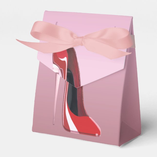 Ballotins Champagne talon rouge Stiletto Ballotin de chaussu (Verso)